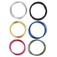 Lot de 6 fils aluminium 2mm- 5m, couleurs assorties