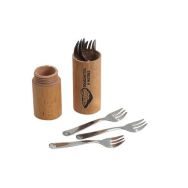 Lot de 6 fourchettes à huitre avec fourreau - ROGER ORFEVRE