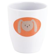 Lot de 6 gobelets 16 cl mélamine blanche - lapin gourmet