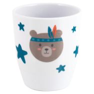 Lot de 6 gobelets 16 cl mélamine blanche - ourson futé
