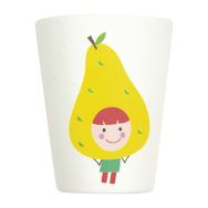 Lot de 6 gobelets en mélamine blanche - poire