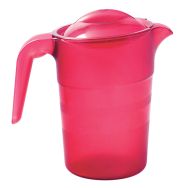 Lot de 6 pichets copolyester 1,5l avec couvercle - rouge transparent