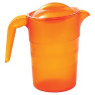 Lot de 6 pichets copolyester 1 L avec couvercle - orange transparent