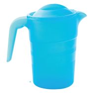 Lot de 6 pichets polypropylène 1,5 L empilables avec couvercle Plastorex
