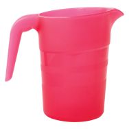 Lot de 6 pichets polypropylène 1,5l empilables sans couvercle - rouge