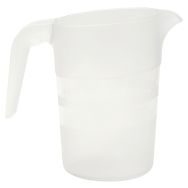 Lot de 6 pichets polypropylène 1 L sans couvercle - transparent