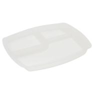 Lot de 6 plateaux 3 compartiments polypropylène translucide