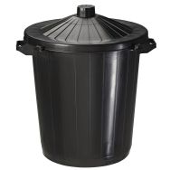 Lot de 6 poubelles de rue a poser reglisse - 80l - noir-Rossignol Pro