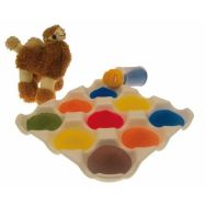 Lot de 6 sacs de 500 gr de sable naturel coloré fin + 6 salières à remplir offertes
