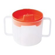 Lot de 6 tasses à anse et bec 20 cl - polypropylène - orange