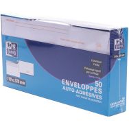 Lot de 700 Enveloppes 110x220 auto adhésives précasées boite distrib.