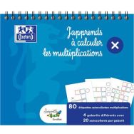Lot de 80 stickers gabarit multiplication 15x12,5 cm