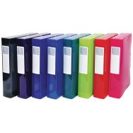 Lot de 8 Boite de classement en polyproppylène dos 60mm Iderama - A4