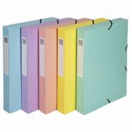Lot de 8 Boites de classement Exabox Dos 40mm assorties