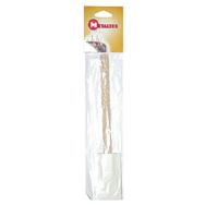 Lot de 8 Lèche plat en caoutchouc blanc manche en bois 28cm