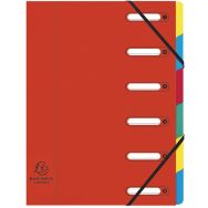 Lot de 8 Trieur HARMONIKA à fenêtres véritable 6 compart rouge