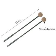 Mailloche metallophone alto (la paire)-Fuzeau