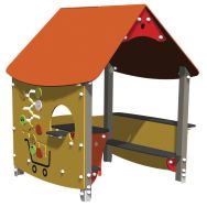 Maisonnette avec toit L'&eacute;picerie alu gris - Manutan Expert