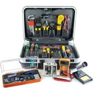 Malette à outils réseau - 55 pièces