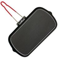 Manche rabattable rectangle fonte noire 35x20cm