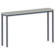 Mange-debout Lyra 180 x 40 cm hauteur 110 cm stratifié gris perle - noir sablé