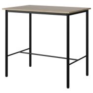 Mange-debout Malibu 120 x 80 cm - 4P stratifié ABS - chêne bardolino/noir