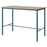 Mange-debout Malibu 160 x 80 cm - 4P - stratifié alaisé - acacia/bleu