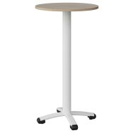 Mange-debout Malibu Ø 60 cm - PC - stratifié ABS - chêne bardolino/blanc