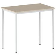 Mange debout Carélie 120 x 80 cm ht 110 cm stratifié érable - blanc 9016