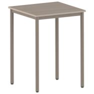 Mange debout Carélie 80 x 80 cm ht 110 cm stratifié chêne - noisette cuir