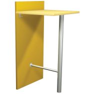 Mange debout Iriss 60 x 60 cm stratifié hêtre/métal + panneau