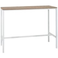 Mange debout LOKI - 140x60 cm - piétement Blanc / plateau Chêne de fil