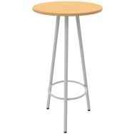 Mange debout Ø 60 cm hauteur 110 cm stratifié hêtre 350/alu 9006