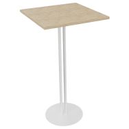 Mange debout ROXANE 60 x 60 cm stratifié chêne de fil/acier blanc 9016