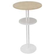Mange debout ROXANE Ø 60 cm 2 plateaux stratifié/acier