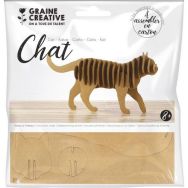 Maquette carton à assembler et décorer - chat