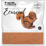 Maquette carton à assembler et décorer - écureuil