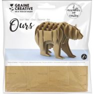 Maquette carton à assembler et décorer - ours