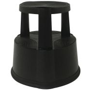 Marchepied mobile pro poly. - 2 marches Noir