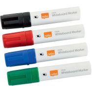 Marqueur Jumbo - Pointe biseautée - Lot de 4 assortis - Nobo