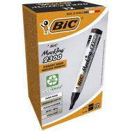 Marqueur permanent bic pointe biseautée - noir
