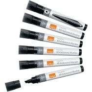 Marqueur pour tableau blanc - Encre liquide - pointe Biseautée - Lot de 4 assortis - Nobo