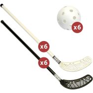Materiel de unihockey pro unihoc - lot de 12 crosses et 6 balles