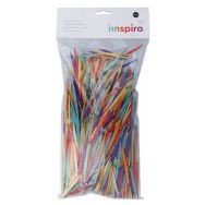 Maxi pack de 2500 cure-dents plats coloris assortis 65mm