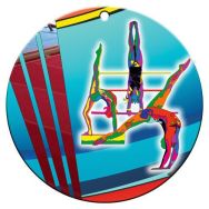 Médaille céramique - gymnastique féminine - 70mm