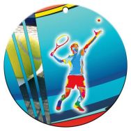 Médaille céramique - tennis - 70mm