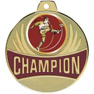 Médaille foot - joueur de profil - champion - 50mm