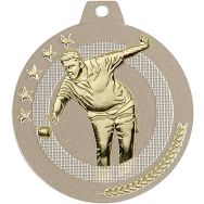 Médaille pétanque sable et or - highlight - 50mm