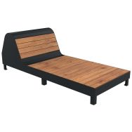 Méridienne MADRID lames pin Tyrol/métal gris 7016