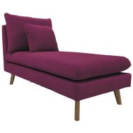 Méridienne Riga tissu polyester prune